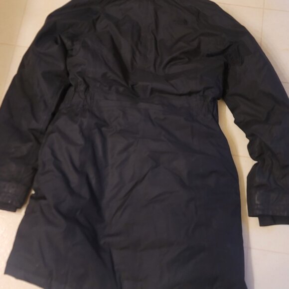 The North Face Black Goose Down HyVent Parka with Removable Faux Fur Hood Sz S-P - Picture 13 of 15